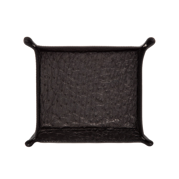 Black leather Trinket Tray