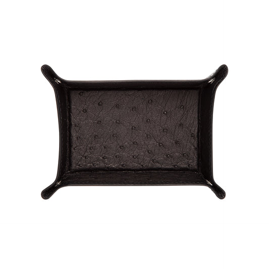 Small black leather Trinket tray