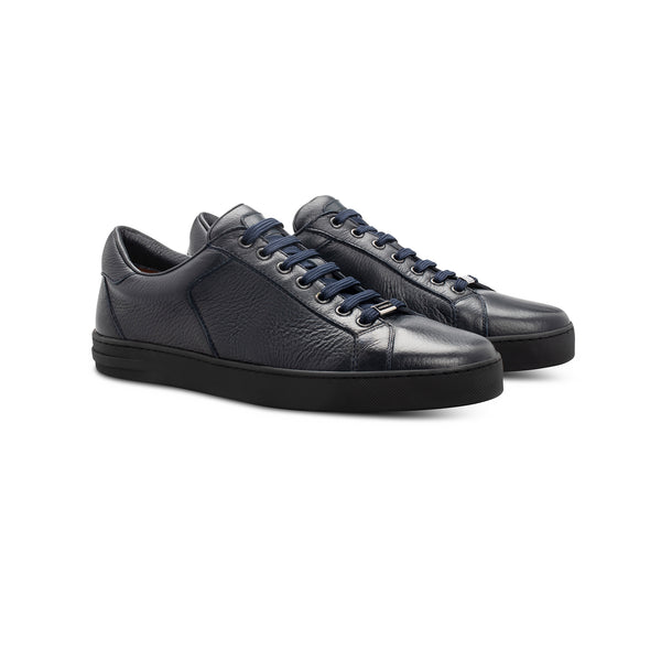 Blue Navy leather sneaker