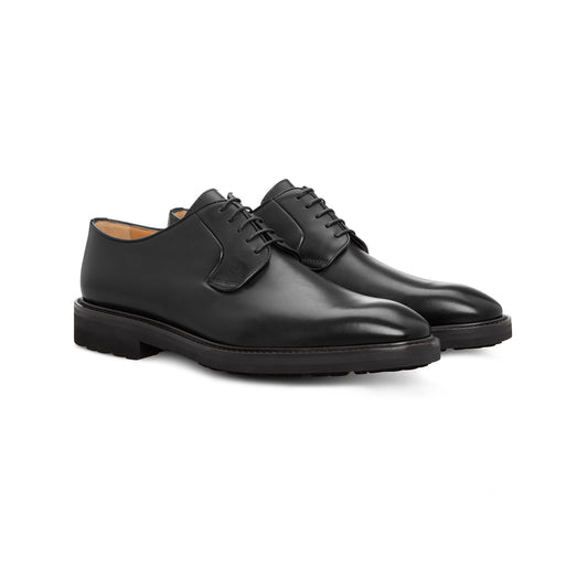 Black leather Derby Moreschi Italian Shoes - Pairs Image