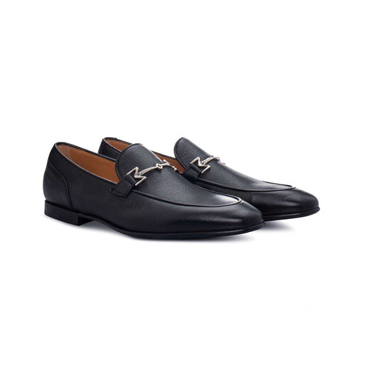 Navy Blue leather Loafer Moreschi Italian Shoes - Pairs Image