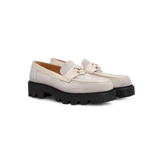 White suede Loafer