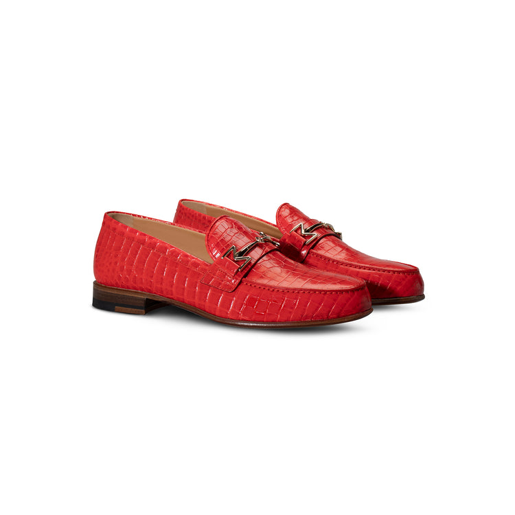 FOR HER - Red leather Loafer