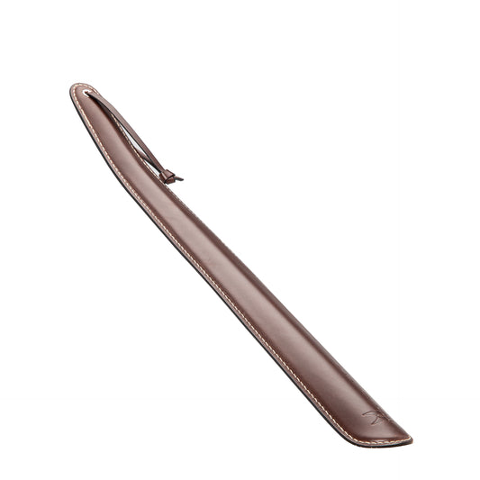 Dark brown leather 'long' shoehorn