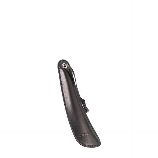 Black leather shoehorn
