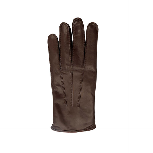 Dark brown leather gloves Moreschi Italian Leather Accessories - Main Image