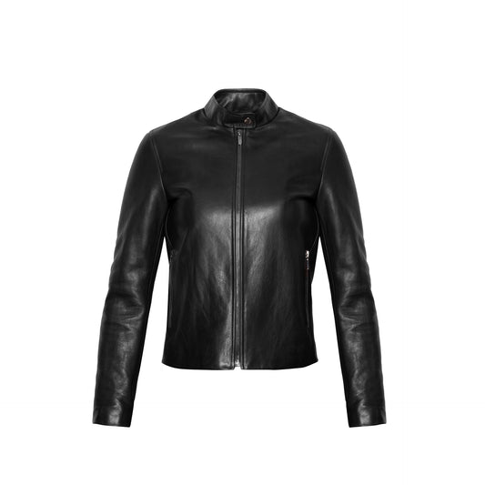 Black leather Motor Jacket