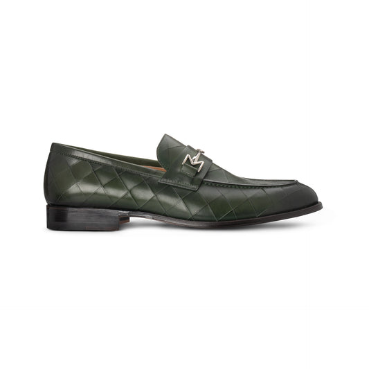 Green leather Loafer Moreschi Italian Shoes - Main Image