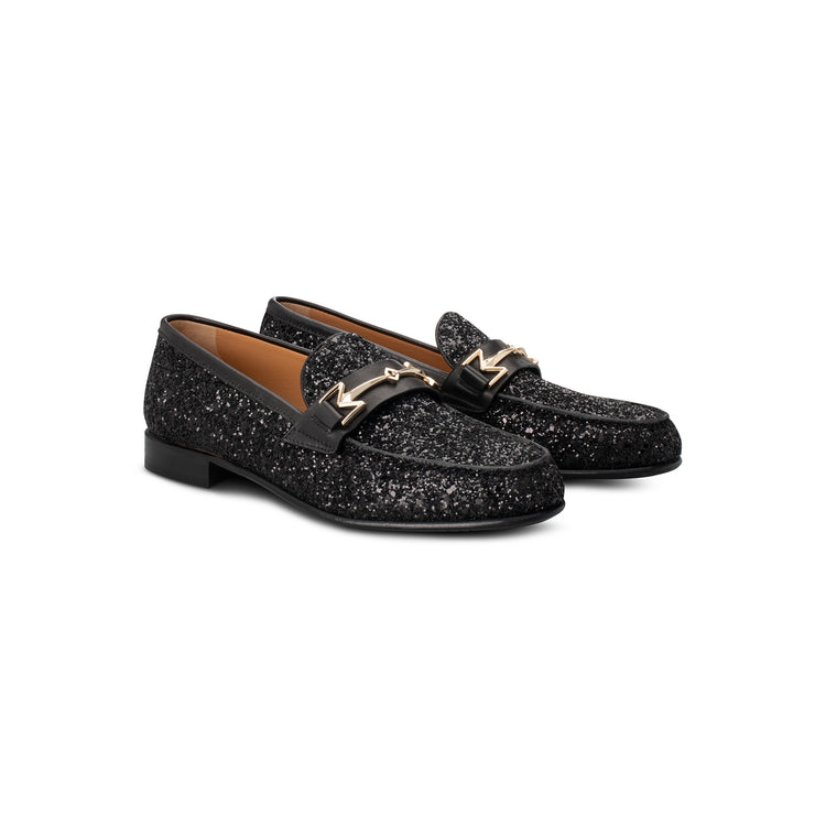 Black Loafer with glitter