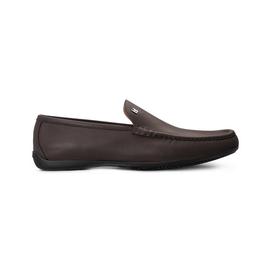 Dark brown leather Loafer Moreschi Italian Shoes - Main Image