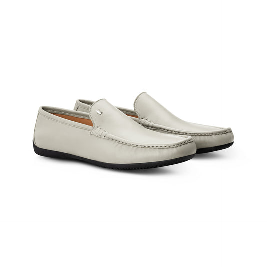 White leather Loafer Moreschi Italian Shoes - Pairs Image